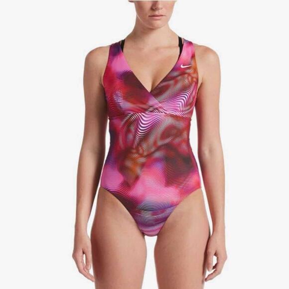 Nike Shift Layered Crossback One Piece Swimsuit Size XXL - Picture 8 of 9